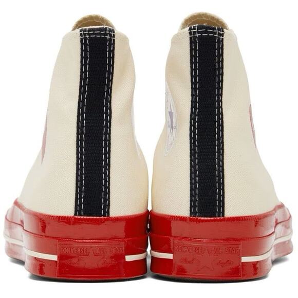NIB Converse Chuck 70 High Top Sneakers Red Heart Comme des Garcons Unisex US 12 - Picture 6 of 9